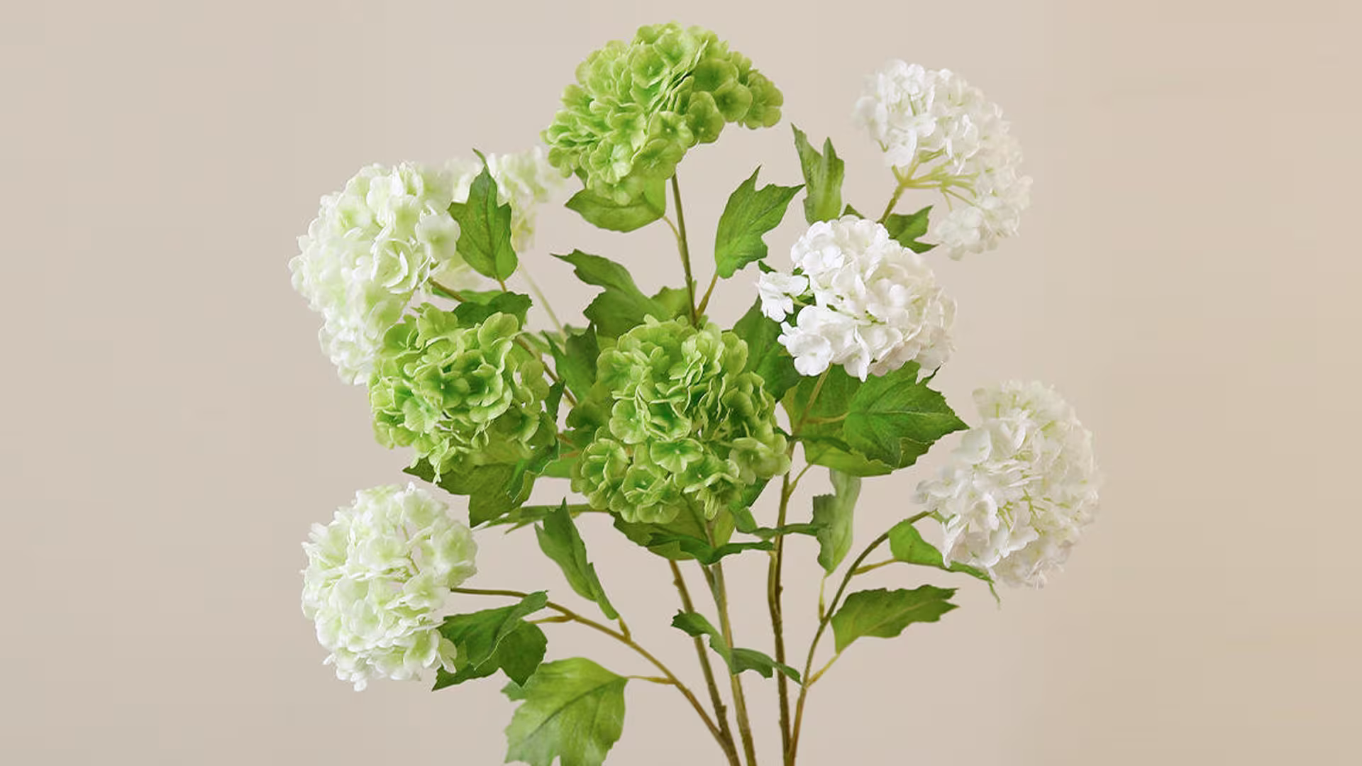 3 Heads Real Touch Snow Ball Hydrangea Artificial Flower