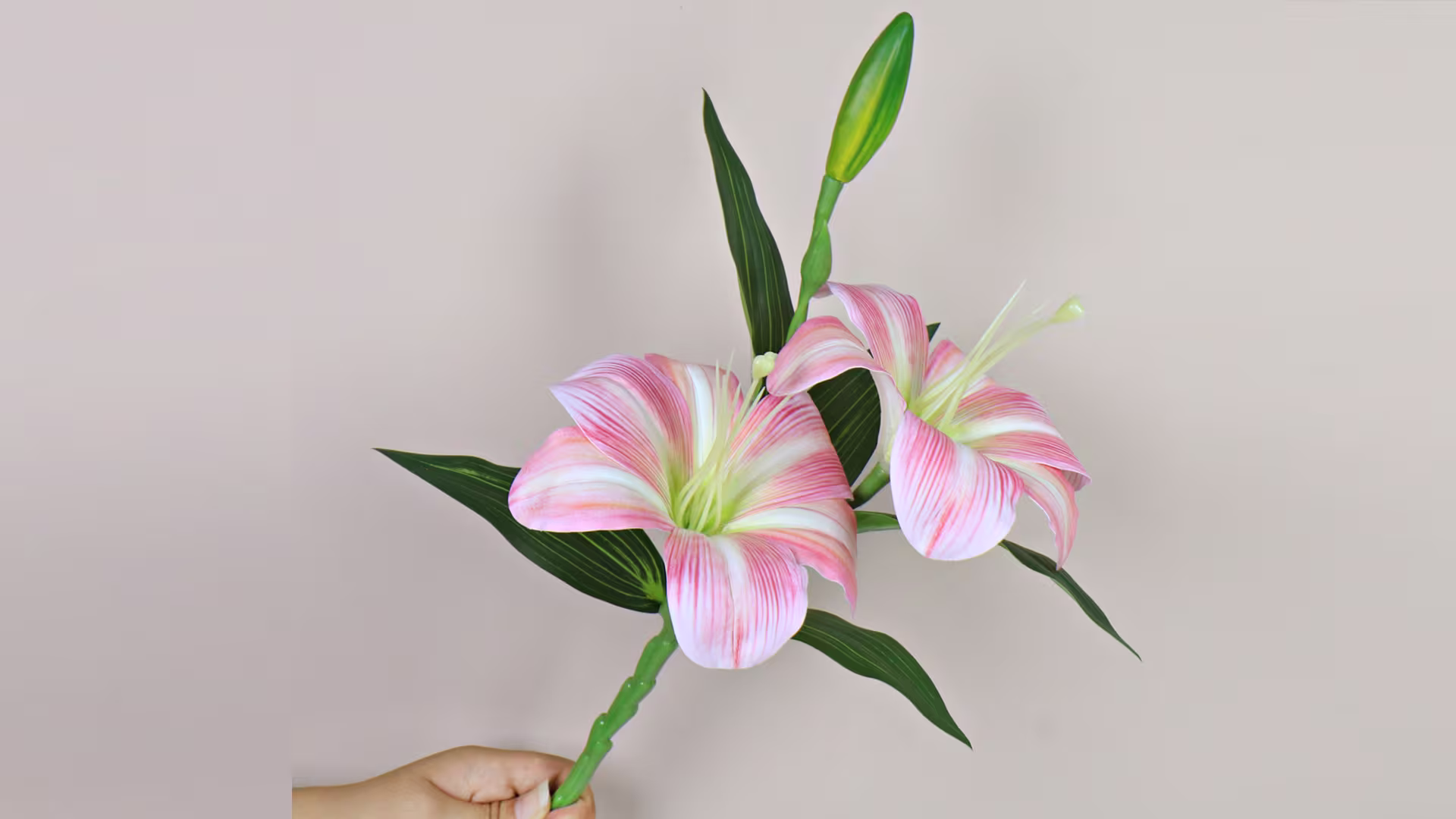  38cm Real Touch Lily Flower Long Stem Single  Lily 