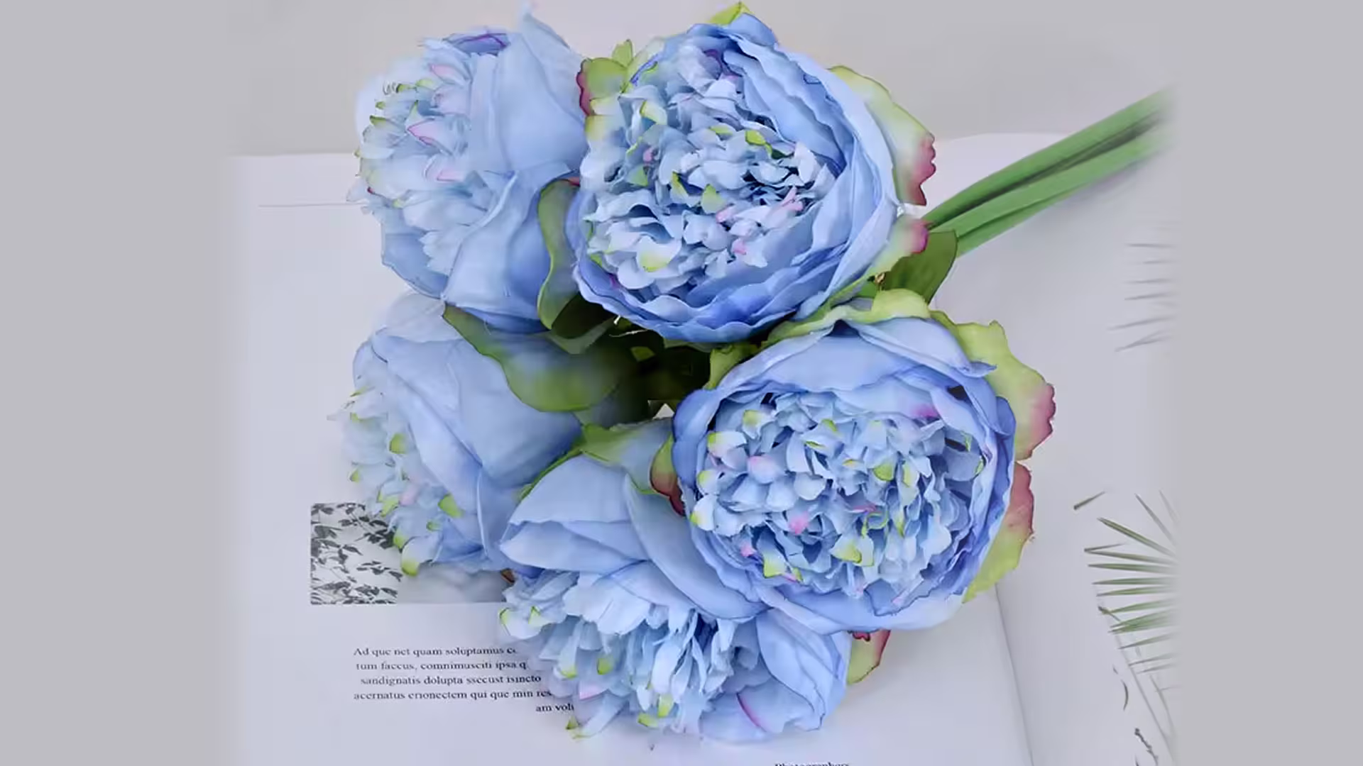  Short Artificial Peony Flower Bouquet 5 Head 