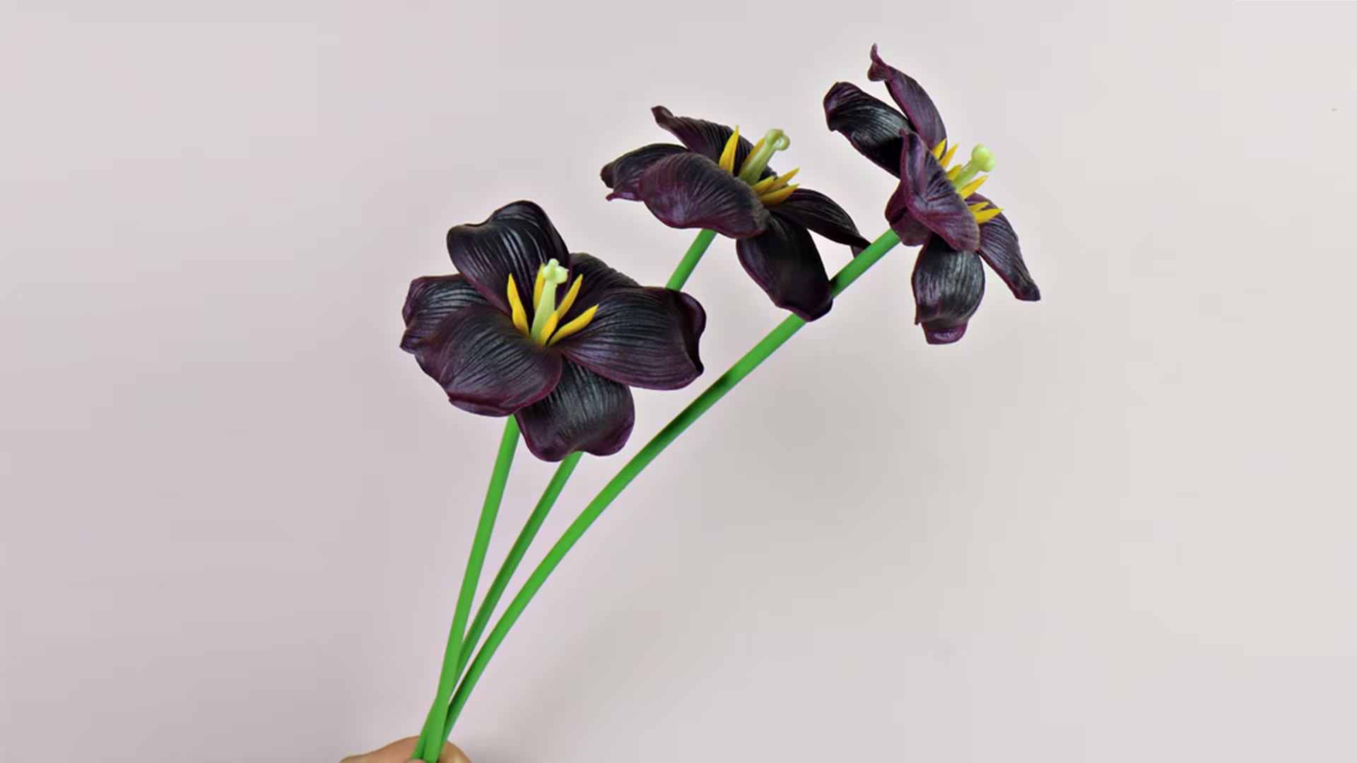 Not Leaf PU Tulip Flower Bouquet Handmade Premium Artificial Plastic 