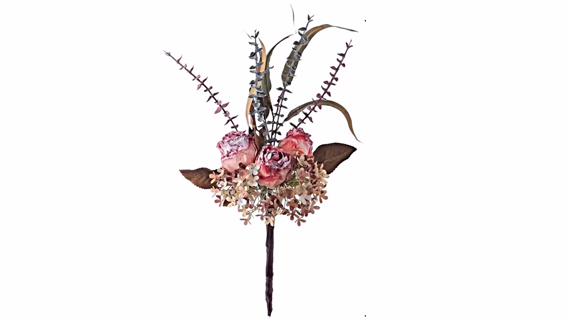 Customized Vintage Burnt Rose Bridal Bundle Bouquet Artificial Flowers