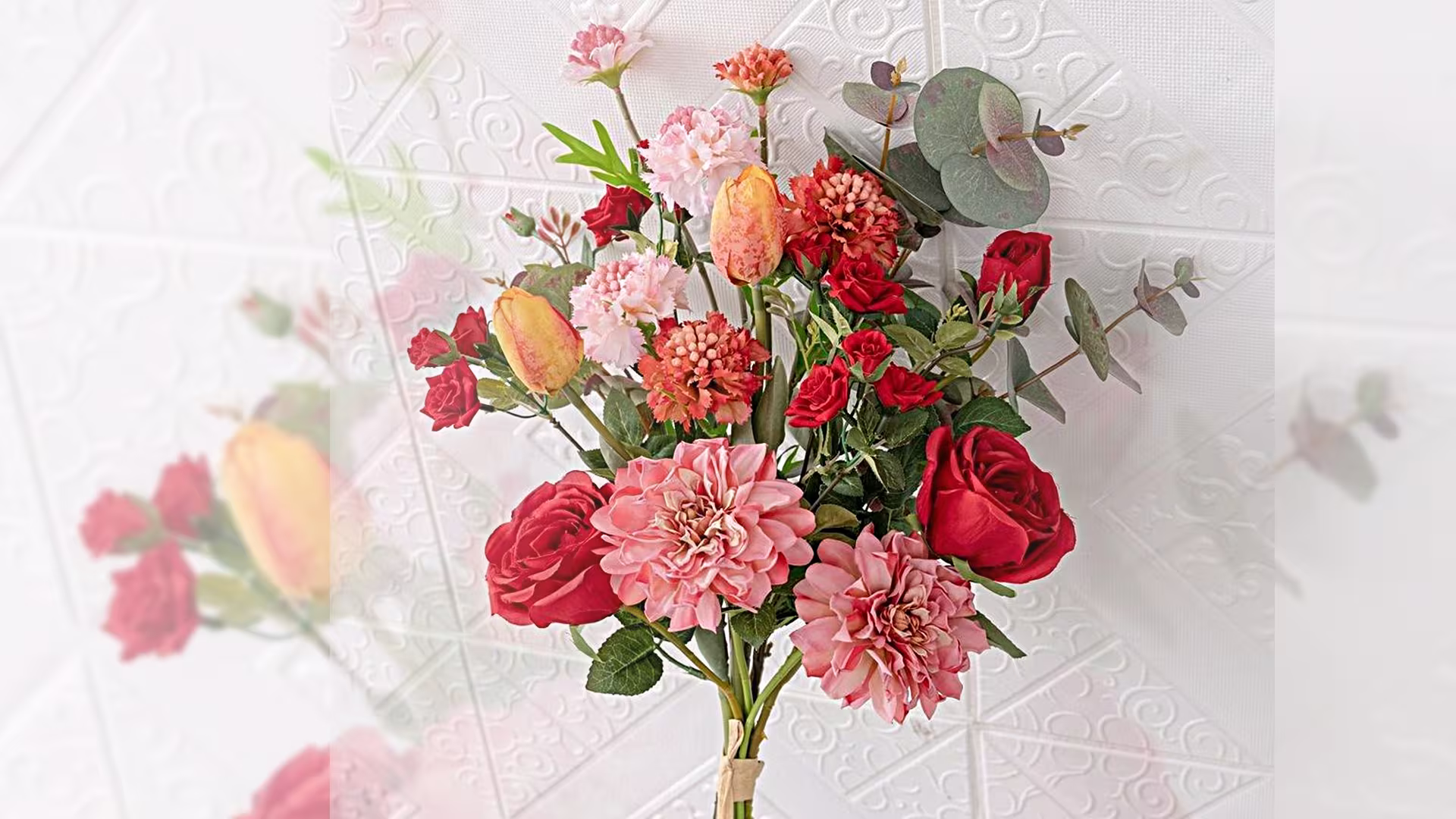 Artificial Silk Cloth Dahlia Bouquets Artificial 50cm Dahlia Flower 
