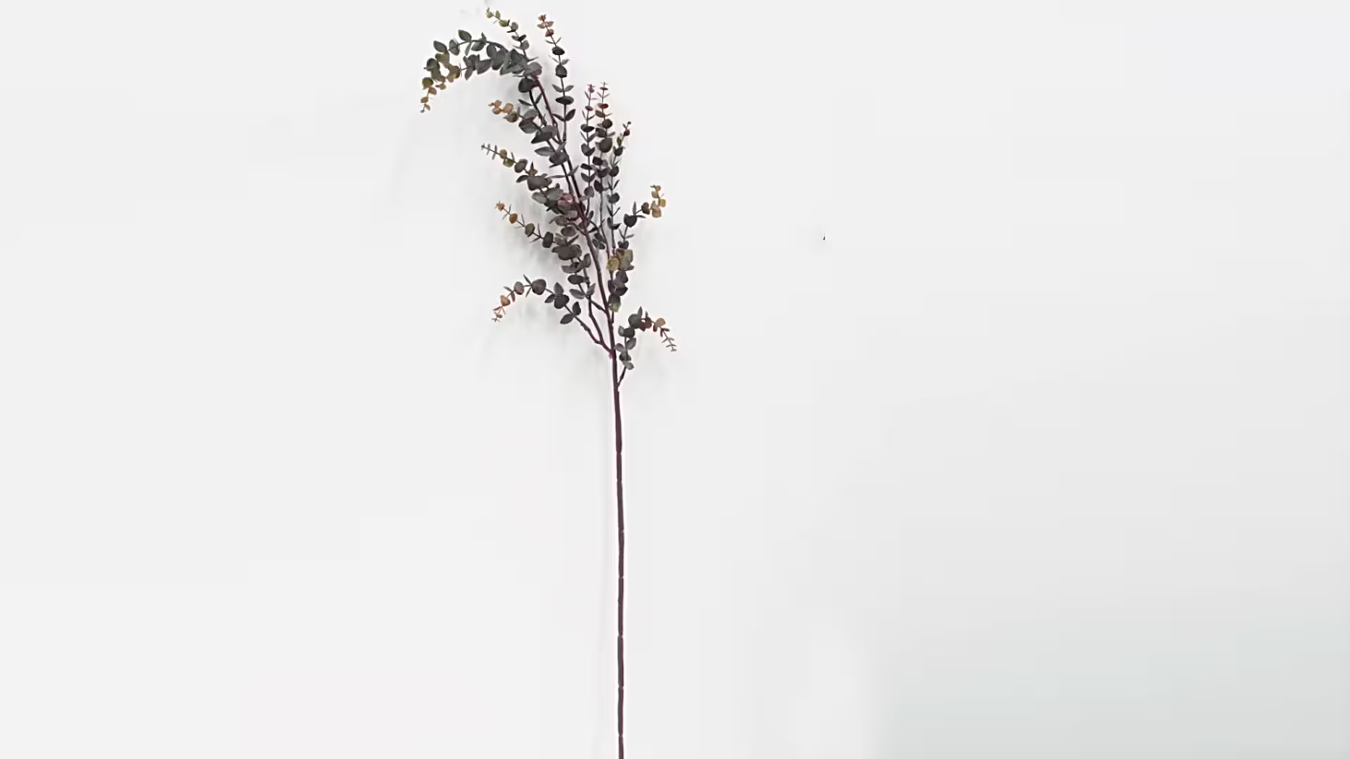 Autumn Color Long Stem Artificial Real Touch Plastic Leaf artificial eucalyptus 