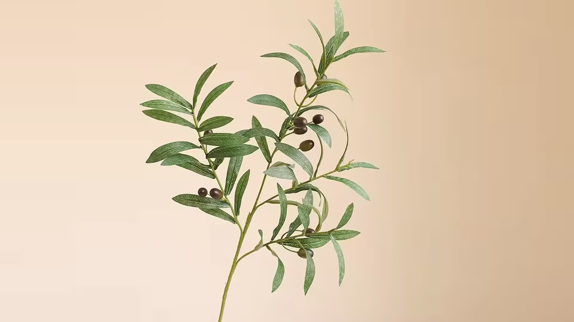 Artificial Green Plant Faux Silk Olive artificial Tree Branches With Fruit 